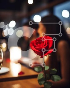 Intra Συλλεκτικό Ξύλινο Παζλ Plywood  4mm - Ρομαντικό δείπνο με κόκκινο τριαντάφυλλο Σε Ξύλινο Κουτί - Διαστάσεις Puzzle: 10x10 cm – 25 κομμάτια