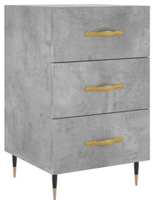 vidaXL Κομοδίνο Γκρι Σκυροδέματος 40x40x66 εκ. από Επεξεργασμένο Ξύλο