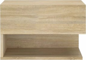 vidaXL Κομοδίνο Επιτοίχιο Sonoma Δρυς