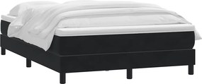 vidaXL Κρεβάτι Boxspring με Στρώμα Μαύρο 160x210 εκ. Βελούδινο