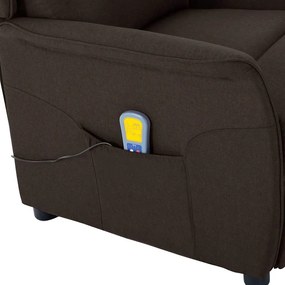 vidaXL Καρέκλα μασάζ με μαξιλάρι Σκούρο Καφέ 67.5 x 93.5 x 101.5 εκ