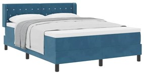 vidaXL Κρεβάτι με Ελατήρια και Στρώμα Μαύρο 100x200 εκ. Βελούδο