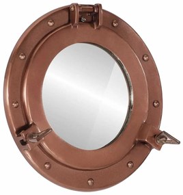 Καθρέφτης Φινιστρίνι Τοίχου Ø30 εκ. από Αλουμίνιο και Γυαλί