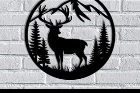 Intra απο ξύλο plywood 3mm-4mm πάχος - Deer Metal Art Wall Art Cut Laser Δίασταση 40x50 cm INTRAFABR-119526341