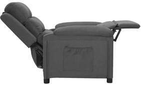 vidaXL Πολυθρόνα Ανακλινόμενη Σκούρο Γκρι Υφασμάτινη