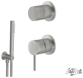 La Torre ELLE316 Inox Br.ΣΕΤ Επίτοιχη παροχή νερού+Τηλέφωνο+Σπιράλ+Μίκτης εντοιχισμού N10131-111 N50300-111 N37-111 35314-111