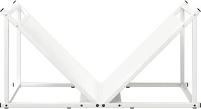 vidaXL Ράφι Καυσόξυλων Λευκό 70x43x34,5 εκ. Χάλυβας ψυχρής έλασης
