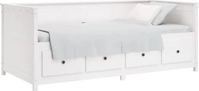 vidaXL Καναπές Κρεβάτι Χωρίς Στρώμα Λευκό 90x190 εκ. Μασίφ Ξύλο Πεύκου