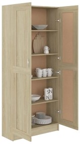 vidaXL Βιβλιοθήκη Χρώμα Sonoma Δρυς 82,5x30,5x185,5 εκ. Επεξ. Ξύλο
