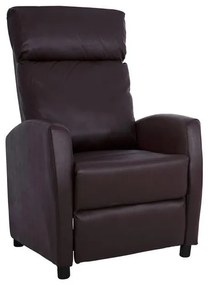 Armchair Comfort Relax HIBER  recline, Brown PU 67x94x103 cm