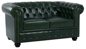 Sofa 2 seater T.Chesterfield  PU Cypress Green 150x90x72cm