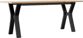 vidaXL Τραπεζάκι Σαλονιού Πλαίσιο Υ Μασίφ Πεύκο/Ατσάλι