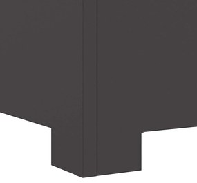 vidaXL Φωτιά Μαύρο 80 x 80 x 40 cm Κρύα έλαση από χάλυβα