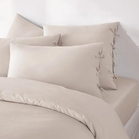 Βαμβακερή μονόχρωμη μαξιλαροθήκη με φιογκάκια, Scénario