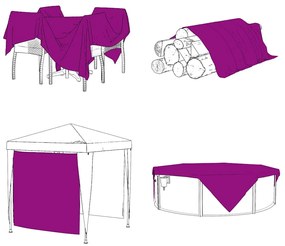 vidaXL Σαφής μουσαμάς με οπές 2x6 m PVC