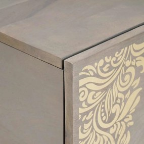 vidaXL Τραπεζάκι σαλονιού Γκρι 80 x 50 x 40 cm Μασίφ ξύλο μάνγκο