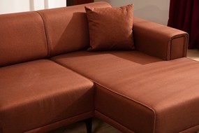 Corner Sofa-Bed Horizon Right - Tile Red Tile Red