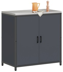 vidaXL Ντουλάπα Αποθήκευσης Κουζίνας Ανθρακί 60 x 50 x 92 εκ. Ατσάλι