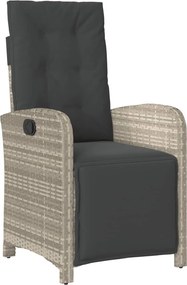 vidaXL Σετ Τραπεζαρίας Κήπου 5 τεμ. Αν. Γκρι Συνθ. Ρατάν με Μαξιλάρια