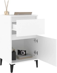 vidaXL Κομοδίνο Λευκό 40 x 35 x 70 εκ.