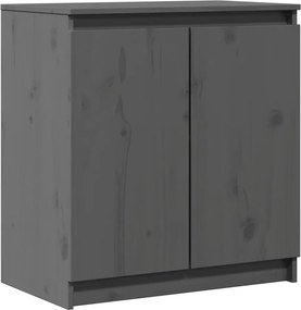 vidaXL Βοηθητικό Ντουλάπι Γκρι 60 x 36 x 65 εκ. από Μασίφ Ξύλο Πεύκου