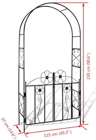 Μεταλλική Αψίδα Πόρτα Κήπου