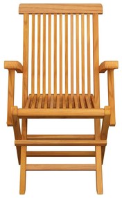 vidaXL Καρέκλες Κήπου 2 τεμ. από Μασίφ Ξύλο Teak με Taupe Μαξιλάρια