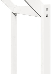 vidaXL Οροφή Κρεβατιού Παιδική Λευκό 203x80,5x142εκ. Μασίφ Ξύλο Πεύκου