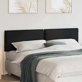 vidaXL Ταπετσαρισμένο κεφαλάρι με κεφαλάρι Φυσικό και Μαύρο 200 cm