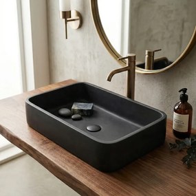 Tema Gordion Black Matt 60x40 - Επιτραπέζιος Ρητινούχος Νιπτήρας