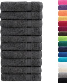 vidaXL Χειροπετσέτες Premium SOLUND 50 τεμ. Ανθρακί 50x100 εκ. 600 γρ./μ²