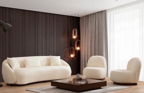 Τριθέσιος Καναπές Κρέμα LEDA BOMOL 94x230x75