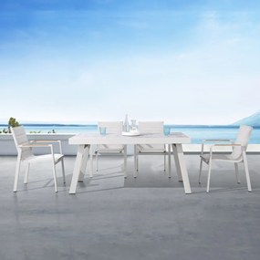 Τραπεζαρία Κήπου Nofi 2.0 01-00-2080 (Σετ 7Τμχ) Grey-Beige Six Seater
