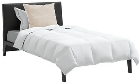 vidaXL Πάπλωμα με μαξιλάρι 2 pcs Λευκό 155 x 220 cm Πούπουλο