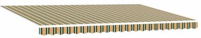 vidaXL Ανασυρόμενη Τέντα with Πράσινο και κίτρινο 500 x 300 εκ
