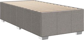 vidaXL Κρεβάτι box spring με στρώμα Taupe 90 x 200 cm Ύφασμα