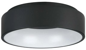 Φωτιστικό Οροφής - Πλαφονιέρα Marghera 2 390049 Φ45x13,5cm Dim Led 3000lm 25,5W 3000K Black-White Eglo Ατσάλι,Πλαστικό