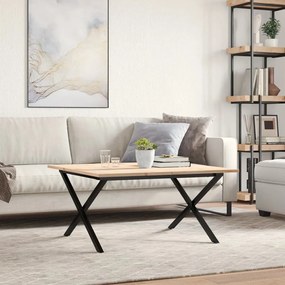 vidaXL Τραπεζάκι Σαλονιού Πλαίσιο Χ 80x80x45εκ Μασίφ Πεύκο/Ατσάλι