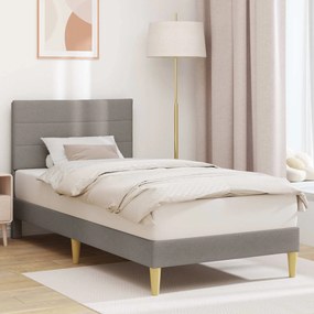 vidaXL Σκελετός Κρεβατιού Taupe 100 x 200 cm Ύφασμα