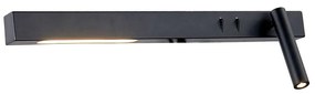 Φωτιστικό Τοίχου-Απλίκα Led Black 60cm VK/04230/B/W/60/R VKLed Αλουμίνιο