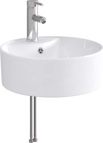 vidaXL Λεκάνη μπάνιου Χρωμέ 40,5 x 40,5 x 15 cm Μέταλλο