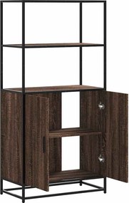 vidaXL Highboard καφέ δρυς Κατασκευασμένο ξύλο και μέταλλο
