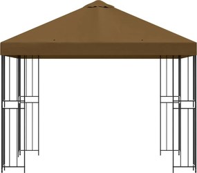 vidaXL Κιόσκι 3 x 3 m Taupe Πολυεστέρας και Χάλυβας 190 gsm