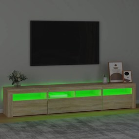 Έπιπλο Τηλεόρασης με LED Sonoma Δρυς 210x35x40 εκ. - Καφέ