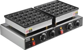 VEVOR 50PCS Mini Dutch Pancake Maker Commercial Dorayaki Baker Non-stick 1800W