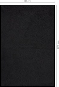 vidaXL Πατάκι Εισόδου Μαύρο 80 x 120 εκ.