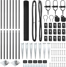 vidaXL Στύλος Περιφράξεων Γκρι