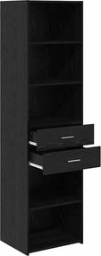 vidaXL Highboard Μαύρη Οξυά 50 x 42,5 x 185 εκ. Επεξεργασμένο ξύλο