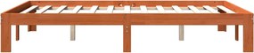 vidaXL Bed Frame Κερί Παλαίωσης 140 x 190 cm Solid pine wood, plywood