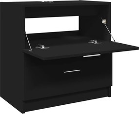 vidaXL Ντουλάπι Νιπτήρα Μαύρο 59x37x59 εκ. Επεξεργασμένο Ξύλο